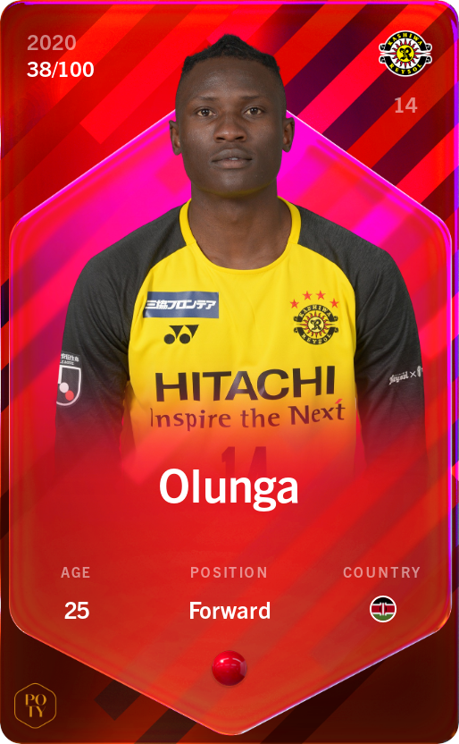 Sorare - Sorare Official - Olunga 2020-21 • Rare 38/100 - NFT # 58281207332574344064668048968170508882943126319196925427779613086797508803091