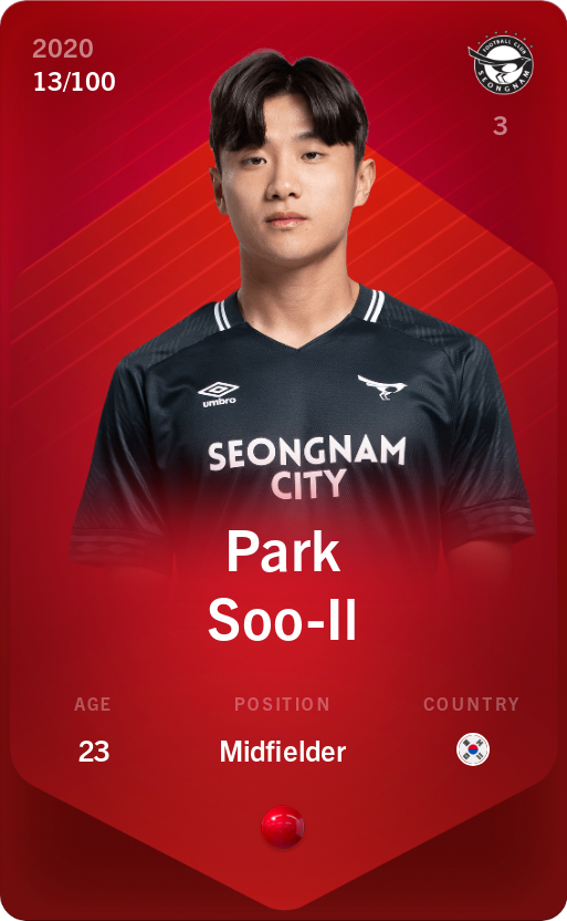 Sorare - Sorare Official - Park Soo-Il 2020-21 • Rare 13/100 - NFT # 99901334322360457530835049237027043044914121570635257675084755315873864641948