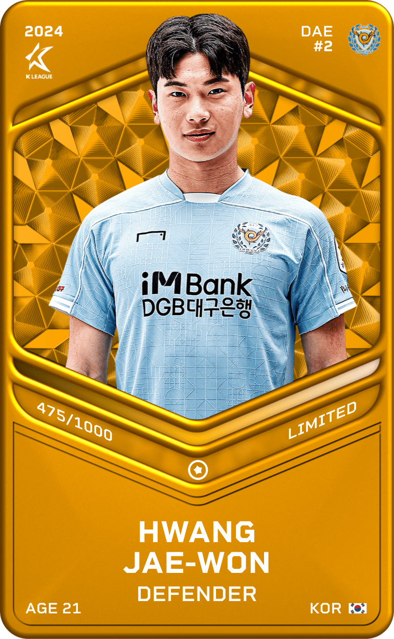 Hwang Jae-Won 2024-25 • Limited 475/1000