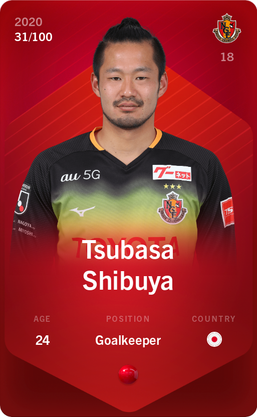Sorare - Sorare Official - Tsubasa Shibuya 2020-21 • Rare 31/100 - NFT # 69910726303164474159132018106735302968779787226831177326288526632862005932506