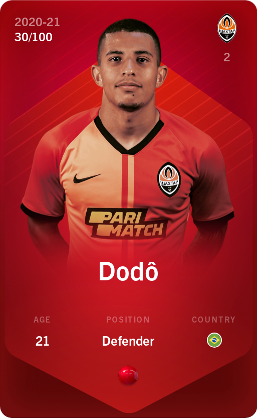 Sorare - Sorare Official - Dodô 2020-21 • Rare 30/100 - NFT # 18598460759919772582574290893417295146644593604888504128091991661493628942992