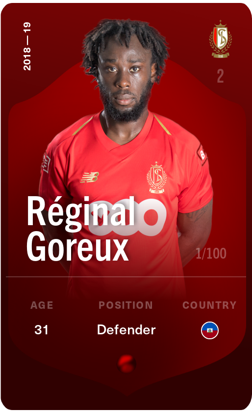 Sorare - Sorare Official - Réginal Goreux 2018-19 • Rare 1/100 - NFT # 92930690961554646198705656843591204783783806887075141972410485659299047679203