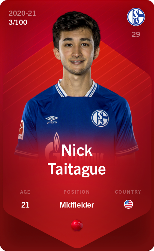 Sorare - Sorare Official - Nick Taitague 2020-21 • Rare 3/100 - NFT # 33642391525081246611569008040150301362044531491279674724635173677934210192199