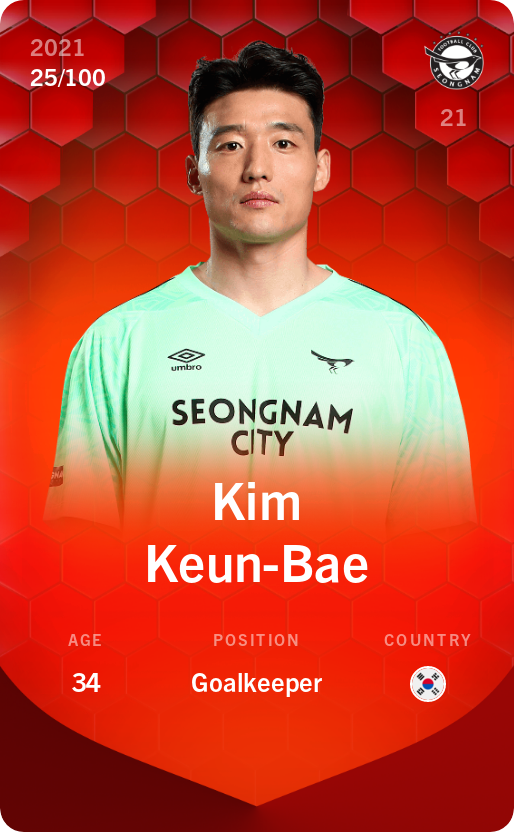 Sorare - Sorare Official - Kim Keun-Bae 2021-22 • Rare 25/100 - NFT # 51841630059147681011555038516591142831351896870267509542372280400833808139742