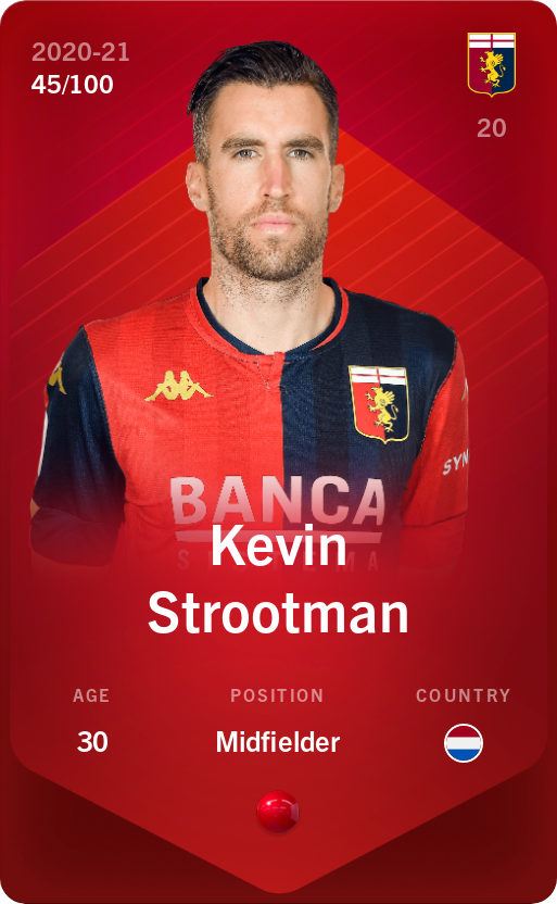 Sorare - Sorare Official - Kevin Strootman 2020-21 • Rare 45/100 - NFT # 378260898055400830262566364635930484620520001397381674830806022792880929195