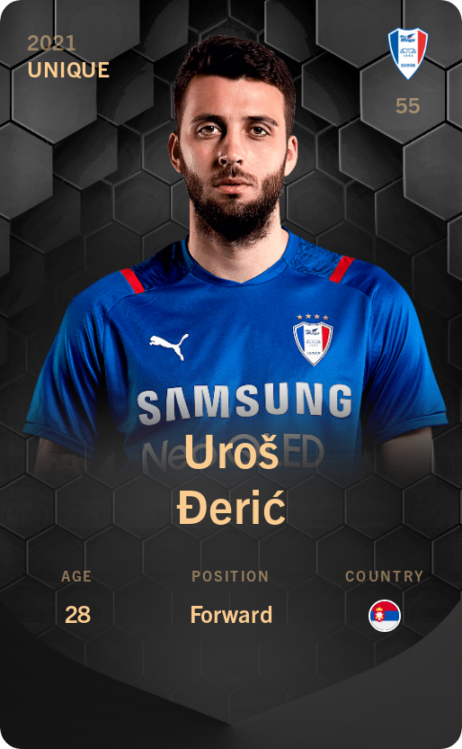 Sorare - Sorare Official - Uroš Đerić 2021-22 • Unique - NFT # 72741094003124027142397794440059271804573813456609109313499393494020856316807