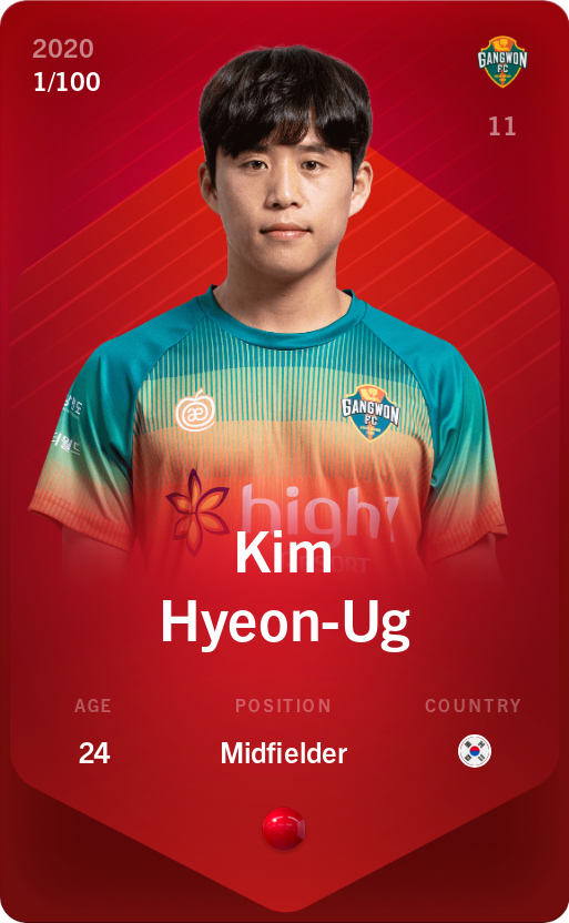 Sorare - Sorare Official - Kim Hyeon-Ug 2020-21 • Rare 1/100 - NFT # 52788164844800976870565472082357658701635483021267894298311421409315189073806