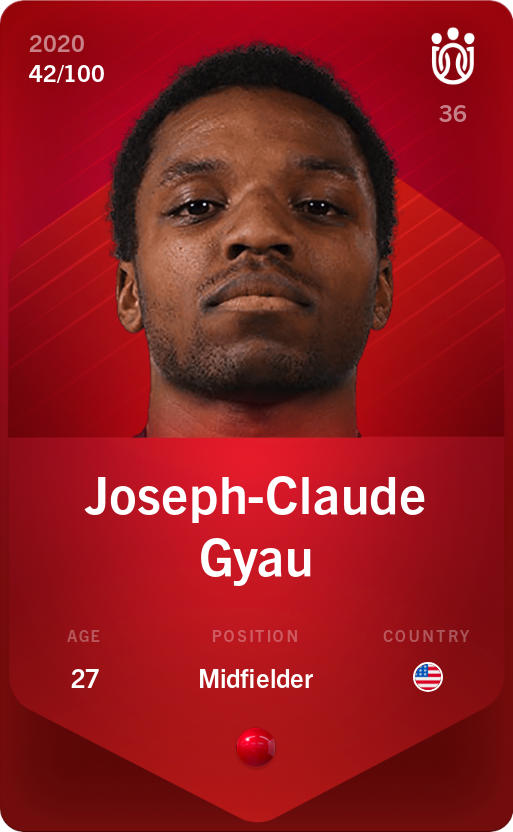 Sorare - Sorare Official - Joseph-Claude Gyau 2020-21 • Rare 42/100 - NFT # 85345184724852828080151744666464746932006429810504040901551367166298320263898