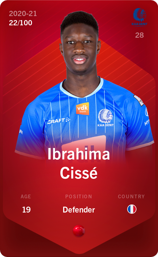 Sorare - Sorare Official - Ibrahima Cissé 2020-21 • Rare 22/100 - NFT # 66536743223394456554661436558289858433342974352692650381864512874967506588725