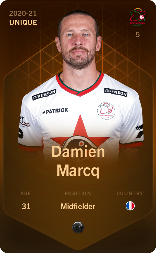 Sorare - Sorare Official - Damien Marcq 2020-21 • Unique - NFT # 17980761632586720464012988904811855759494773532709957814864470073005167969434