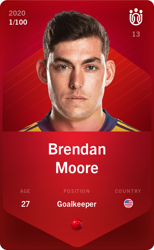 Sorare - Sorare Official - Brendan Moore 2020-21 • Rare 1/100 - NFT # 94807449311573302161840802857616178721938204482584845648787554780229449347856