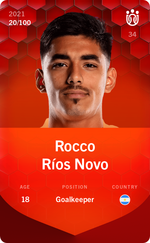 Sorare - Sorare Official - Rocco Ríos Novo  2021-22 • Rare 20/100 - NFT # 82720130156584990233214945250505676188314004845975304045794782427426039799290
