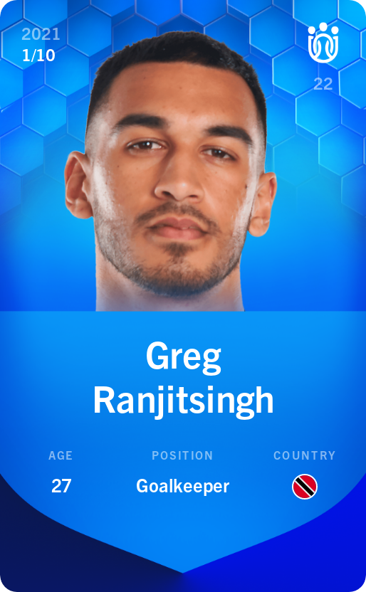 Sorare - Sorare Official - Greg Ranjitsingh 2021-22 • Super Rare 1/10 - NFT # 27161787007892184774254512471982384330003454563628179007104632030314729625466
