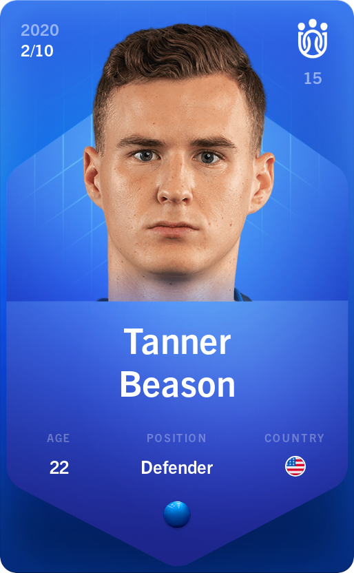 Sorare - Sorare Official - Tanner Beason 2020-21 • Super Rare 2/10 - NFT # 80671091437577303852105552913580077308254330550056840098600387253421550712611