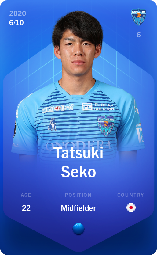 Sorare - Sorare Official - Tatsuki Seko 2020-21 • Super Rare 6/10 - NFT # 11864275076890230849593433807991724681323750200499515303878579313767501181955