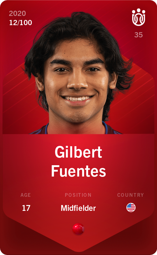 Sorare - Sorare Official - Gilbert Fuentes 2020-21 • Rare 12/100 - NFT # 90375677034493845275843175158322524298507003724138113607995294238184292407302