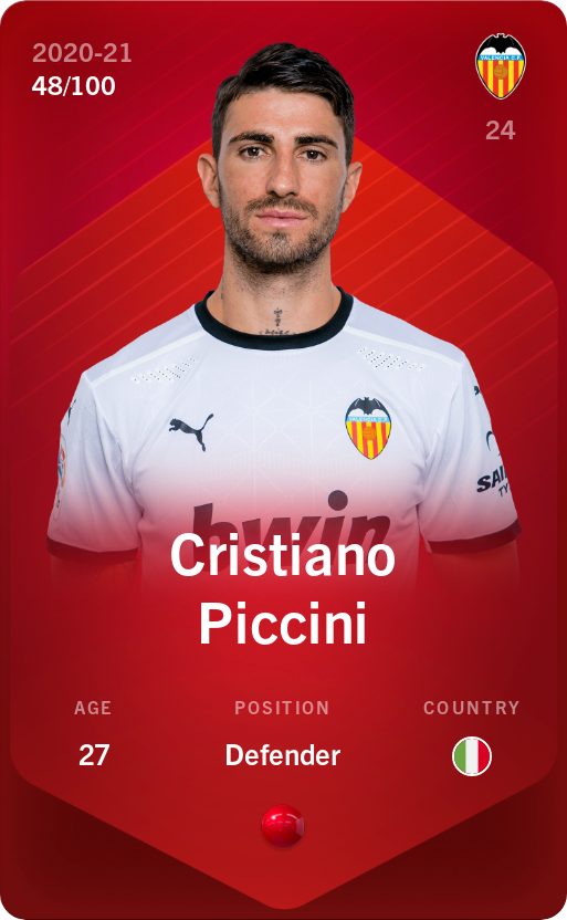 Sorare - Sorare Official - Cristiano Piccini 2020-21 • Rare 48/100 - NFT # 20488767582521209279952537129236175763346701207264792196936095575761657766252