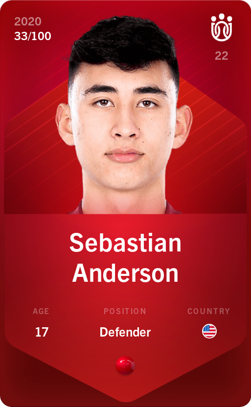 Sorare - Sorare Official - Sebastian Anderson 2020-21 • Rare 33/100 - NFT # 83874983872467329816812498301636743904233964665043701587683216968942253354107