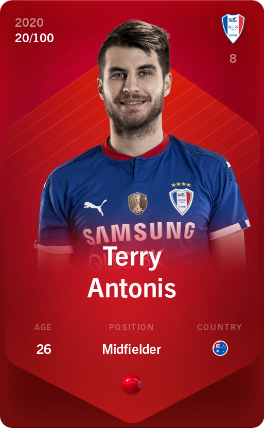 Sorare - Sorare Official - Terry Antonis 2020-21 • Rare 20/100 - NFT # 51028095745927389289016094620017563029819719226378089028807785721881475864786