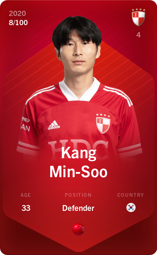 Sorare - Sorare Official - Kang Min-Soo 2020-21 • Rare 8/100 - NFT # 82921589899407465464986219128262947546115293963368689331989961897049724250323