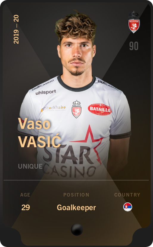 Sorare - Sorare Official - Vaso Vasić 2019-20 • Unique - NFT # 43868891525160138455364420533124174232553714391040784932902982885049787605718