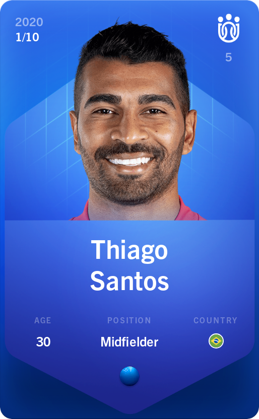 Sorare - Sorare Official - Thiago Santos 2020-21 • Super Rare 1/10 - NFT # 69478351716242036896475799230474798587239317790741442811454134198299918864352