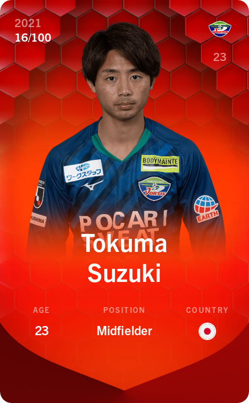 Sorare - Sorare Official - Tokuma Suzuki 2021-22 • Rare 16/100 - NFT # 38283378377367030165293978706008481347205013397076489282948593018029622128804
