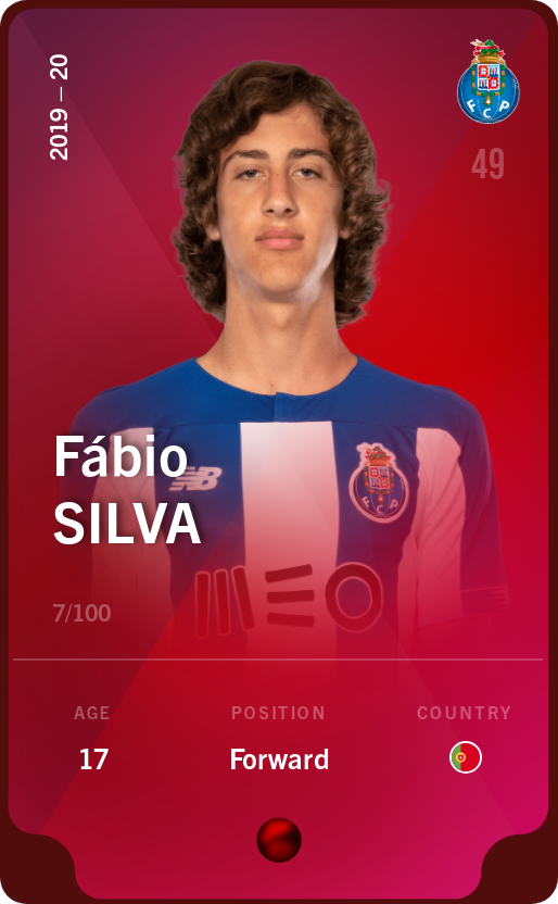 Sorare - Sorare Official - Fábio Silva 2019-20 • Rare 7/100 - NFT # 42566548542782028951708414616500414185615235200495199920497073449230828984102