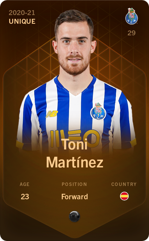 Sorare - Sorare Official - Toni Martínez 2020-21 • Unique - NFT # 25371179717858029138270838755025292990108852065944488979583420203545772968889