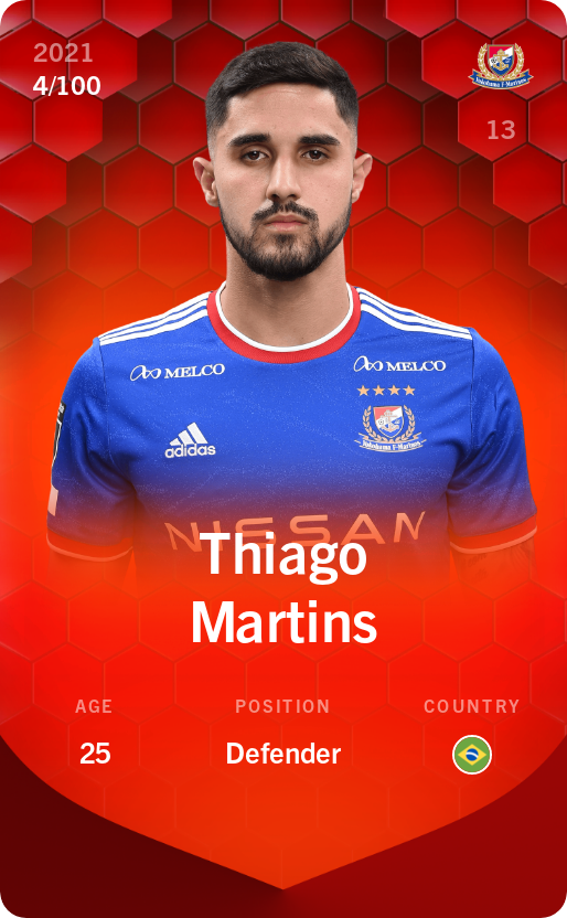 Sorare - Sorare Official - Thiago Martins 2021-22 • Rare 4/100 - NFT # 75813881772590251629548439031869194817989377426062628304491754103352911193452
