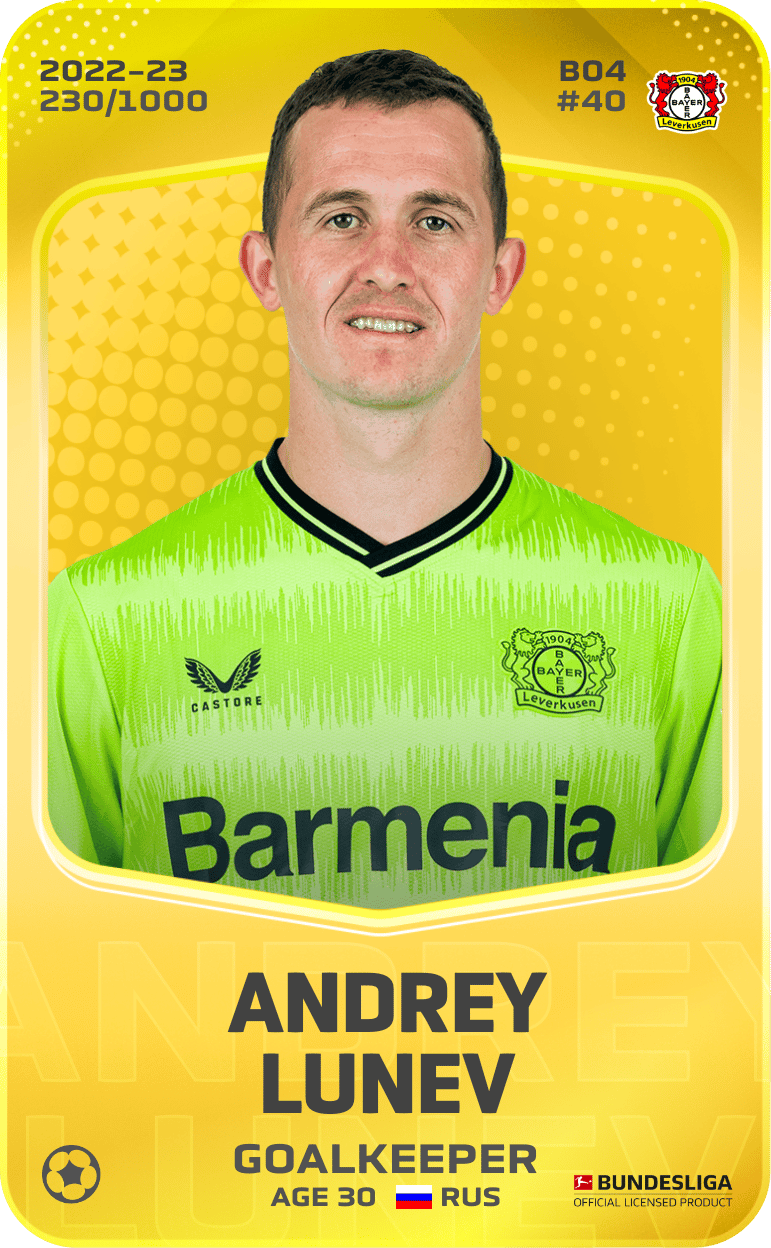 Andrey Lunev 2022-23 • Limited 230/1000