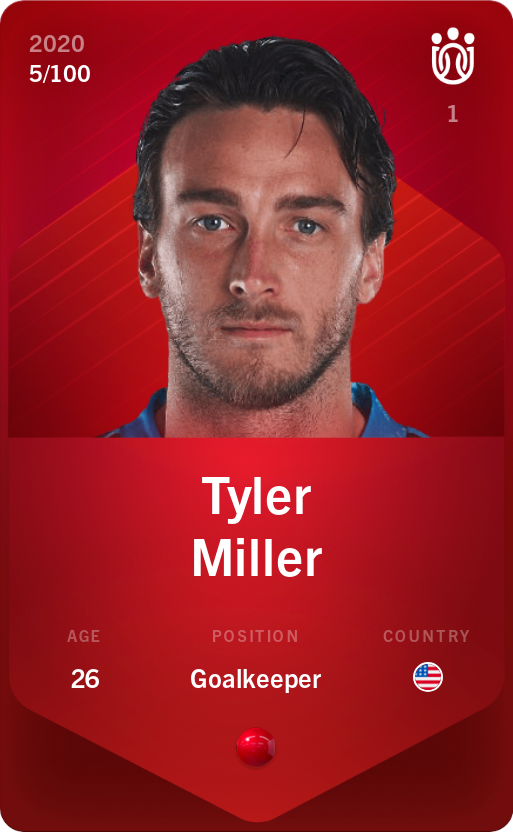 Sorare - Sorare Official - Tyler Miller 2020-21 • Rare 5/100 - NFT # 63320211966718222690098861579073610561690325270922953008428862905617987251877