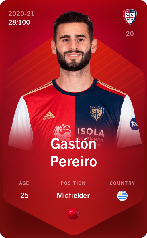 Sorare - Sorare Official - Gastón Pereiro 2020-21 • Rare 28/100 - NFT # 113842375209009499664513945480457359921572985587475392347693228876118477410105