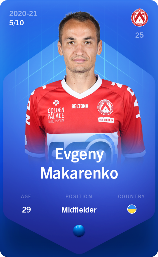 Sorare - Sorare Official - Evgeny Makarenko 2020-21 • Super Rare 5/10 - NFT # 9550323335559911291941743623498357806819378362825406104888294170422675138564