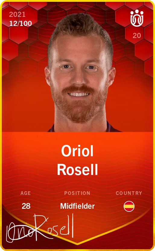 Sorare - Sorare Official - Oriol Rosell 2021-22 • Rare 12/100 - NFT # 112360416779594746940949259871633235688100363933389525569844720239106806514163