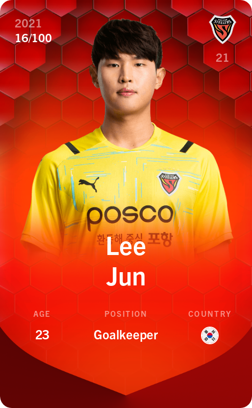 Sorare - Sorare Official - Lee Jun 2021-22 • Rare 16/100 - NFT # 1061044621789192228339405178100069319191348751997121629700640089713379245822