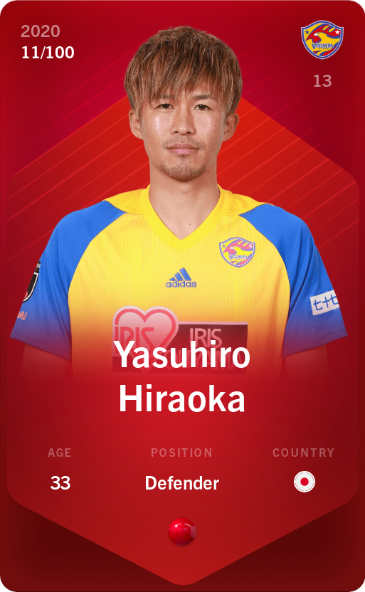 Sorare - Sorare Official - Yasuhiro Hiraoka 2020-21 • Rare 11/100 - NFT # 68347027245490571768324128490960480183751254430907653890108810020576350424916