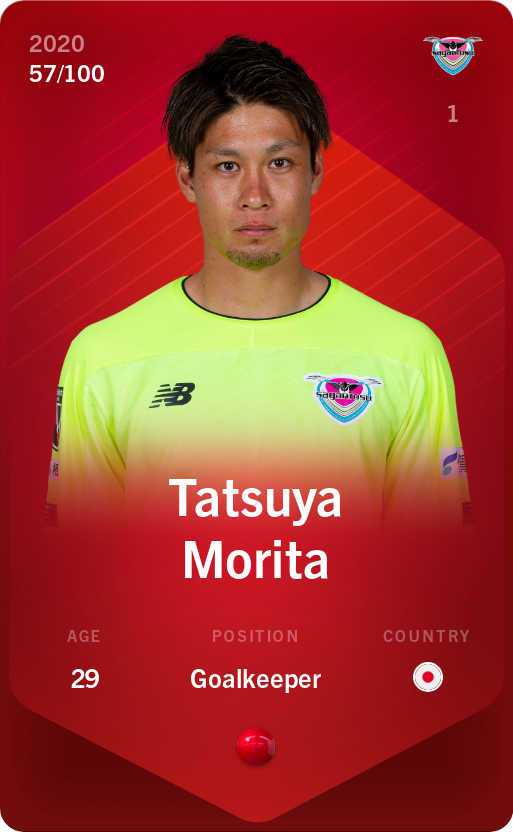 Sorare - Sorare Official - Tatsuya Morita 2020-21 • Rare 57/100 - NFT # 89848342396761021606578527560585010884998364074731984791896858119107621725568