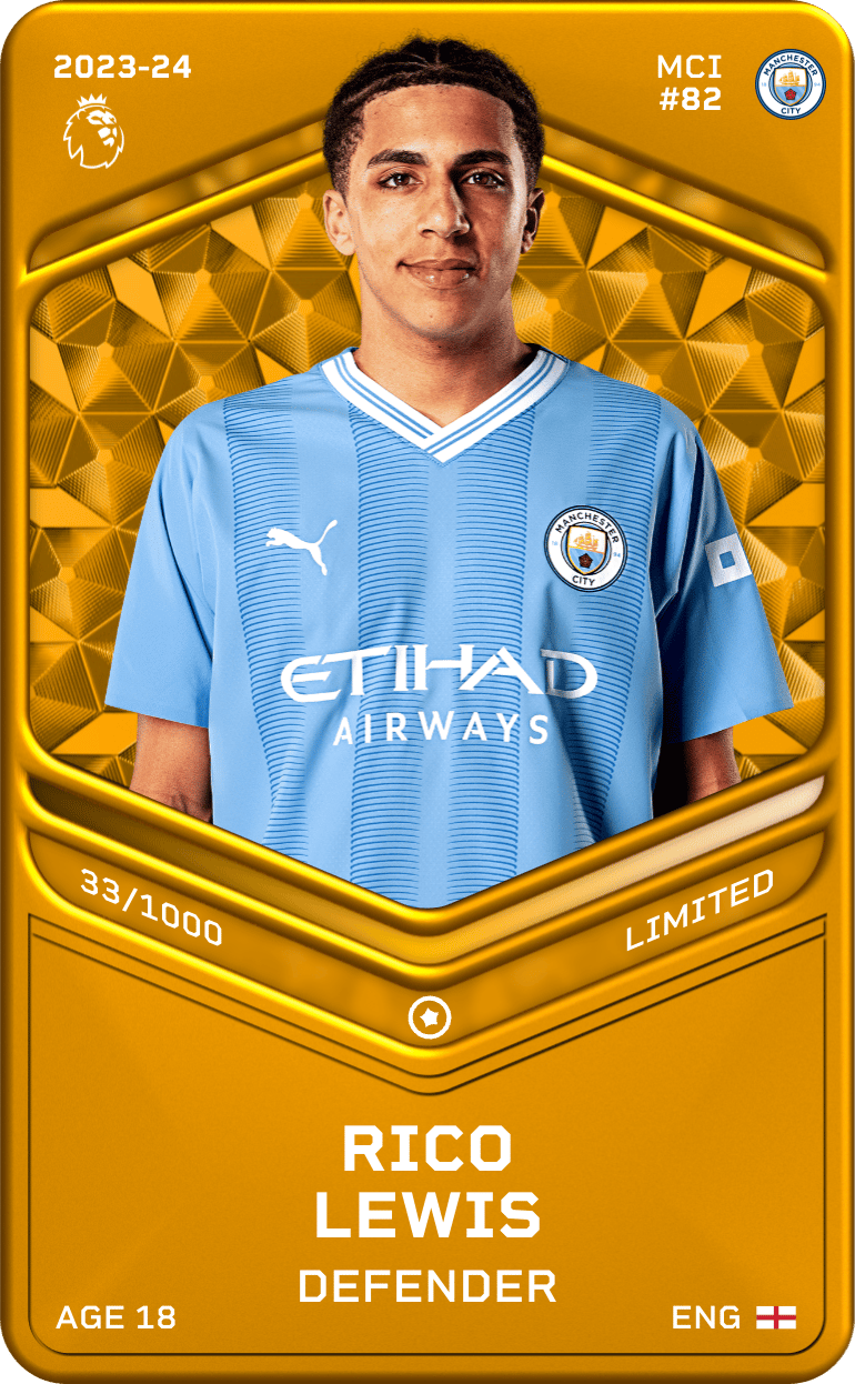 Rico Lewis 2023-24 • Limited 33/1000