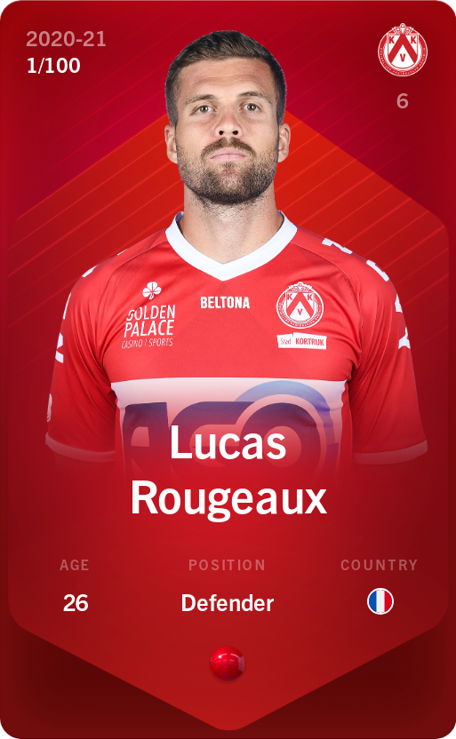 Sorare - Sorare Official - Lucas Rougeaux 2020-21 • Rare 1/100 - NFT # 17754454147997250885332008560732487192751247159939152894093000954711073123200