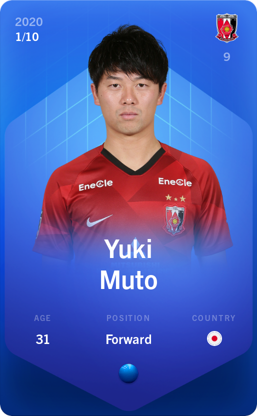 Sorare - Sorare Official - Yuki Muto 2020-21 • Super Rare 1/10 - NFT # 3069787646972507038054068784407509530029077065365134228497041963006626238020