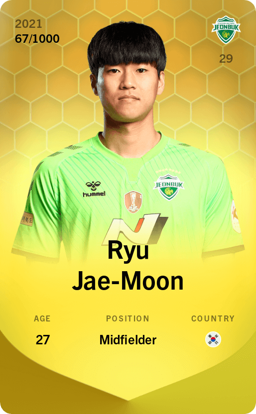 Ryu Jae-Moon 2021-22 • Limited 67/1000