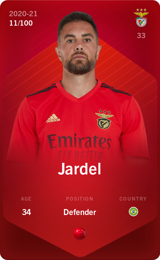 Sorare - Sorare Official - Jardel 2020-21 • Rare 11/100 - NFT # 16964863677892003581462961298702843299289010329232777657037959374112479261596