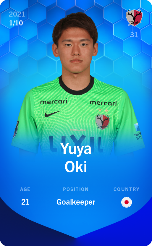 Sorare - Sorare Official - Yuya Oki 2021-22 • Super Rare 1/10 - NFT # 6815882599440475398131026722388051405190165524914234238235022749598248723812