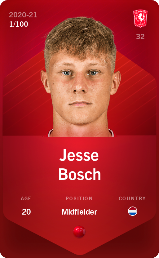 Sorare - Sorare Official - Jesse Bosch 2020-21 • Rare 1/100 - NFT # 51291505328920629719818133997916956844218574005310430226488510453195363303109