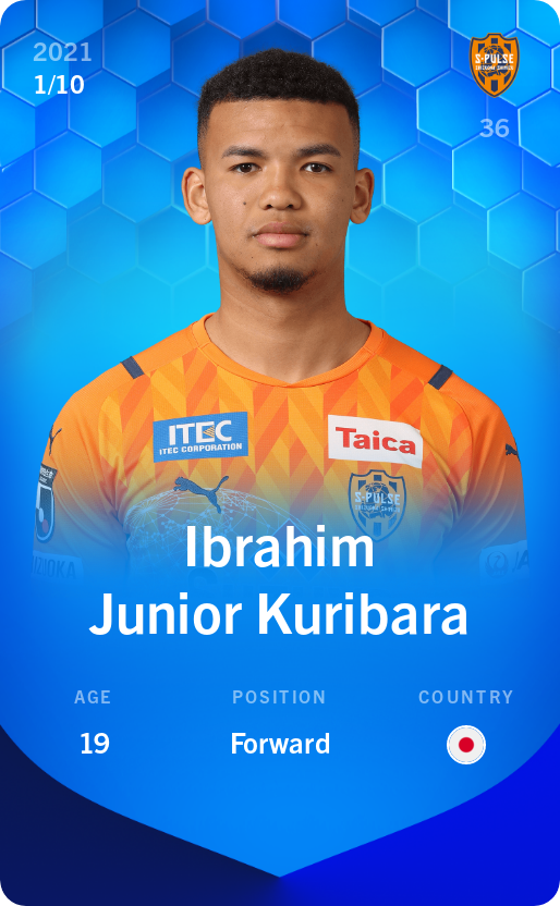 Sorare - Sorare Official - Ibrahim Junior Kuribara 2021-22 • Super Rare 1/10 - NFT # 66435263627068674279215948258318384180503100788074987914388438401207941442605