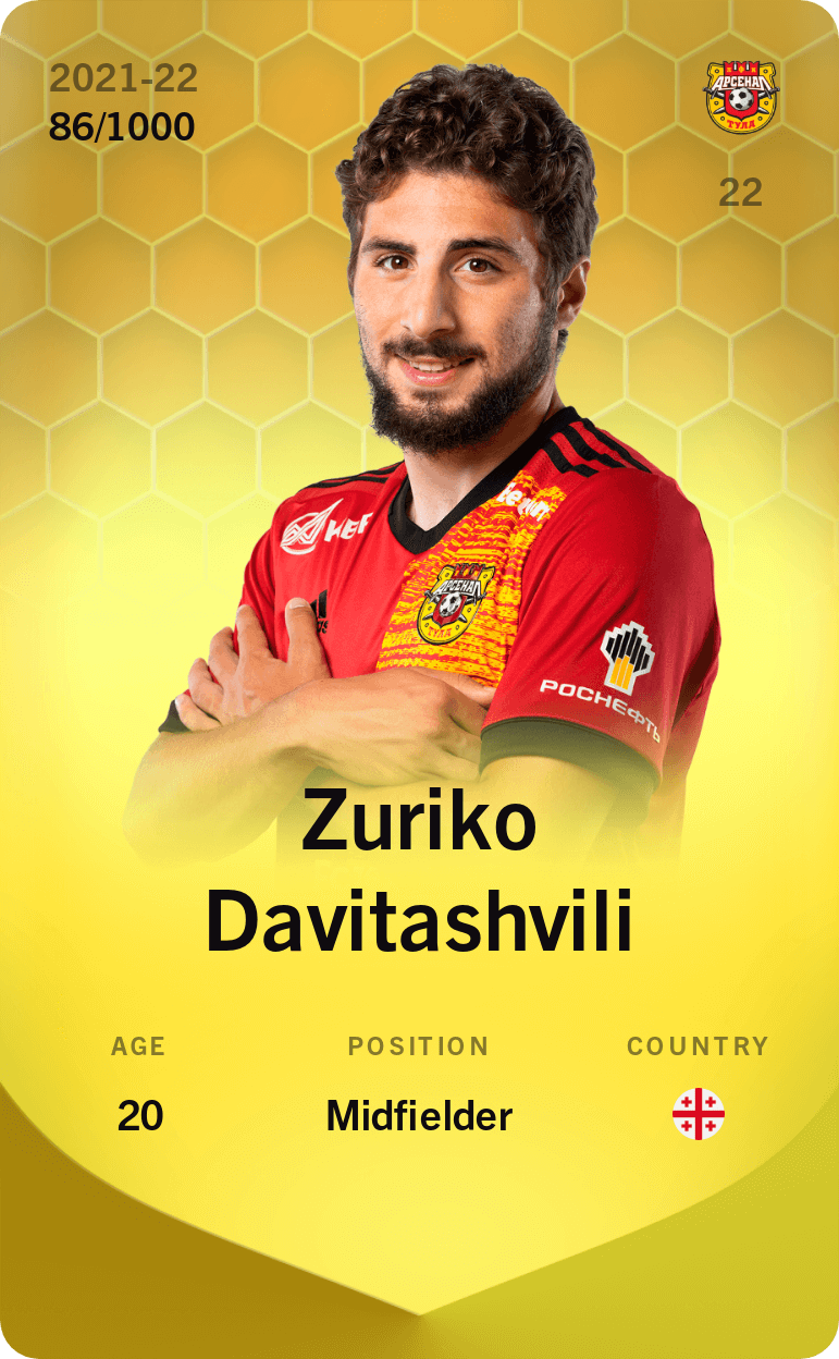 Zuriko Davitashvili 2021-22 • Limited 86/1000