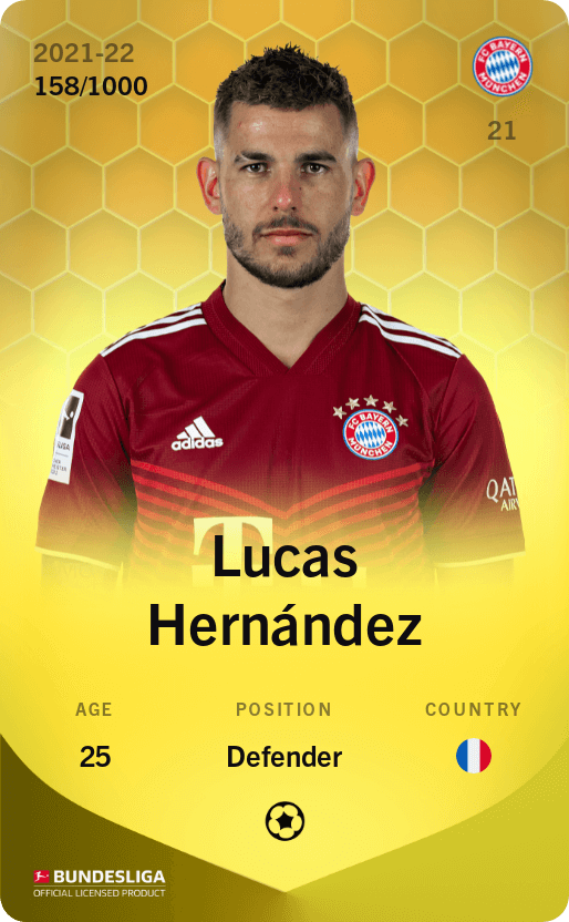 Lucas Hernández 2021-22 • Limited 158/1000