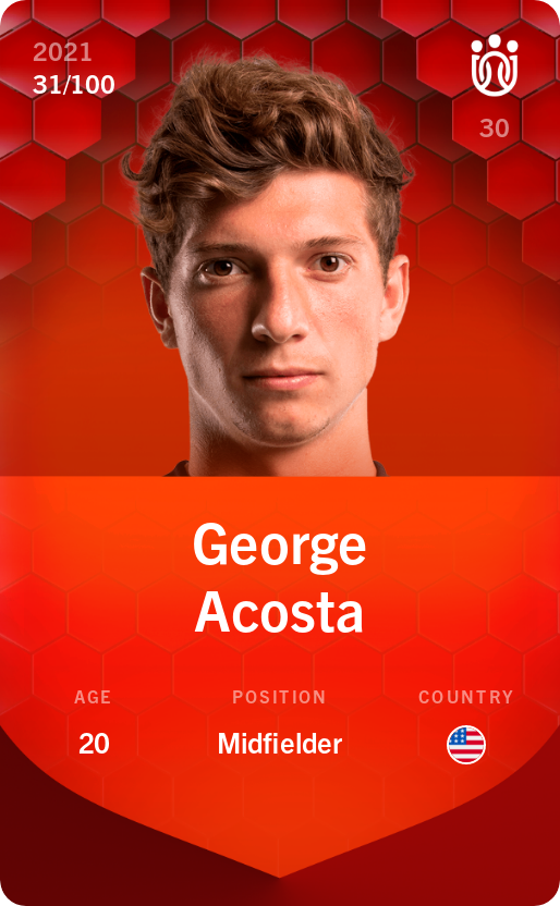 Sorare - Sorare Official - George Acosta 2021-22 • Rare 31/100 - NFT # 112975158569895748685751014917054341674291953927899274318671767190296684767784