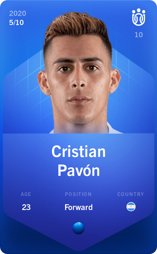 Sorare - Sorare Official - Cristian Pavón 2020-21 • Super Rare 5/10 - NFT # 65345984291306633832552831493606429215976915472318866529887682074432749352141